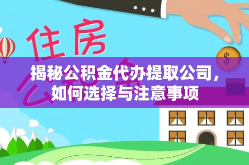 大树揭秘公积金代办提取公司，如何选择与注意事项