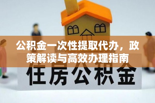 大树公积金一次性提取代办，政策解读与高效办理指南